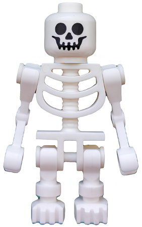 Минифигурка Lego Skeleton, Fantasy Era Torso with Standard Skull, Mechanical Arms Bent gen038 U